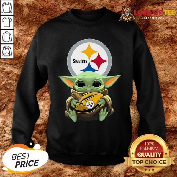 Pretty Star Wars Baby Yoda Hug Pittsburgh Steelers SweatShirt