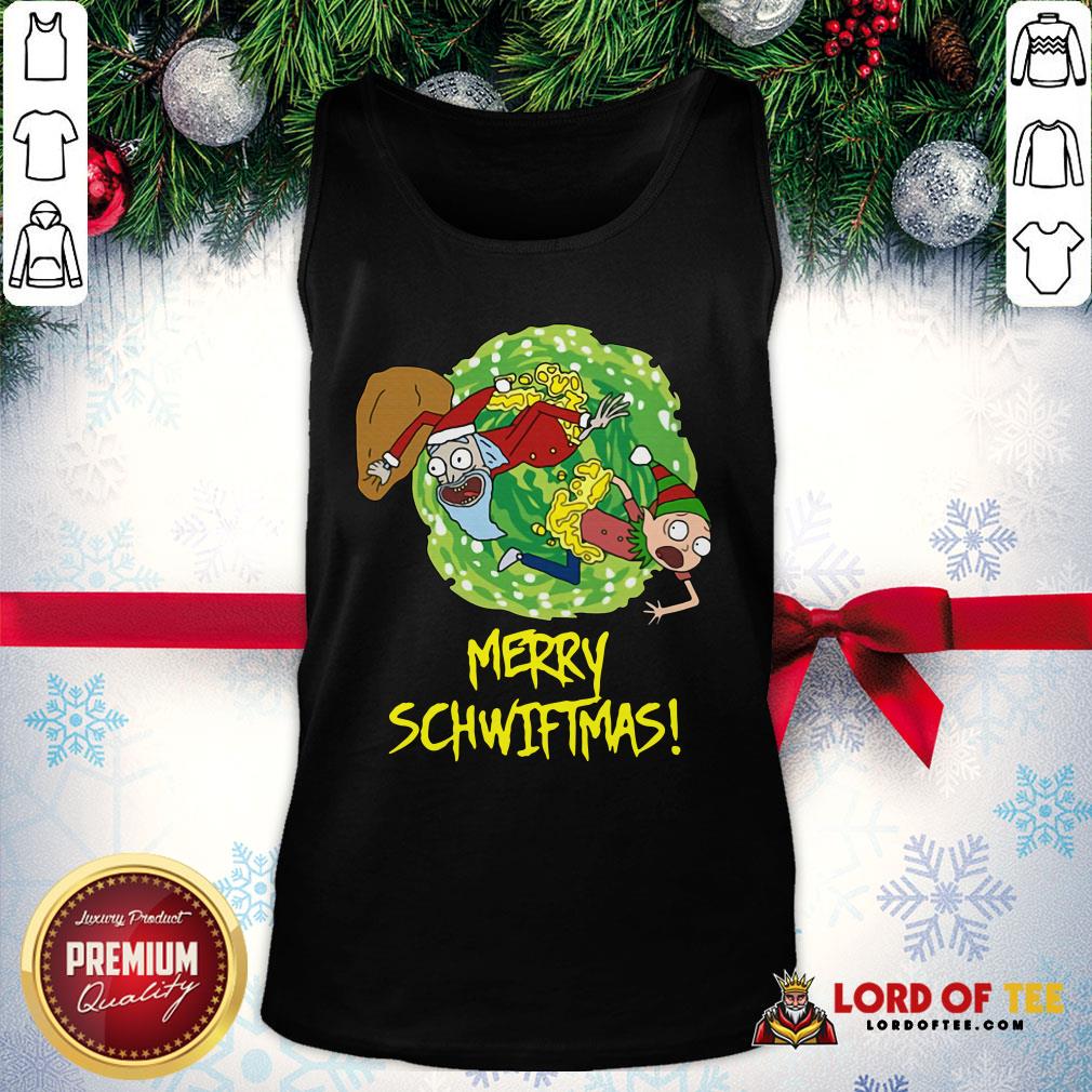 Top Rick And Morty Merry Schwiftmas Ugly Christmas Tank Top
