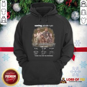 Saving Private Ryan 22nd Anniversary 1988 2020 Thank You For The Memories Signatures Hoodie - Desisn By Lordoftee.com