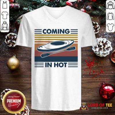 Kayak Coming In Hot Vintage V-neck-Design By Lordoftee.com 