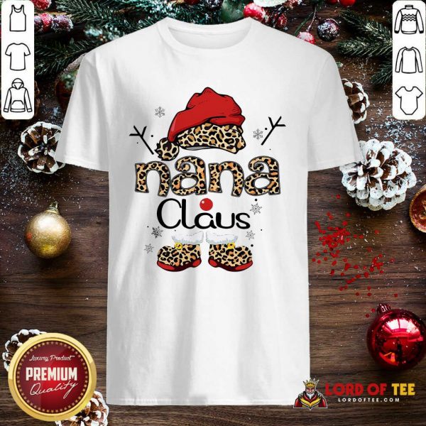 Leopard Nana Claus Ugly Christmas Shirt-Design By Lordoftee.com