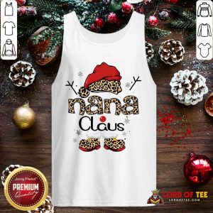 Leopard Nana Claus Ugly Christmas Tank Top-Design By Lordoftee.com