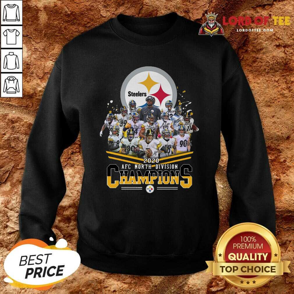 Pittsburgh Steelers 2020 Afc North Division Signatures Sweatshirt - Desisn By Lordoftee.com