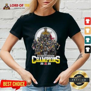 Pittsburgh Steelers Afc North Division Champions 2020 Signatures V-neck - Desisn By Lordoftee.com