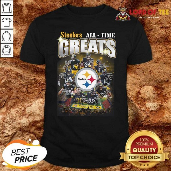 Pittsburgh Steelers Team Football All Time Greats Signatures Shirt - Desisn By Lordoftee.com