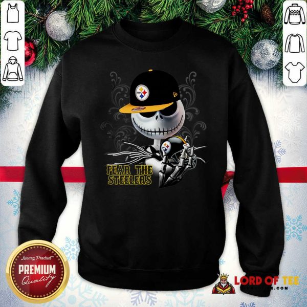Jack Skellington Fear The Pittsburgh Steelers Sweatshirt-Design By Lordoftee.com