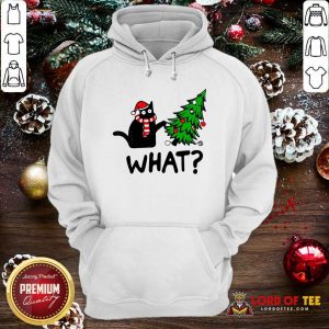 Black Cat Pine What Christmas Hoodie-Design By Lordoftee.com
