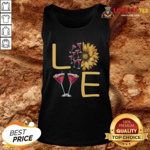 Love Sunflower Wine Tank Top - Desisn By Lordoftee.com