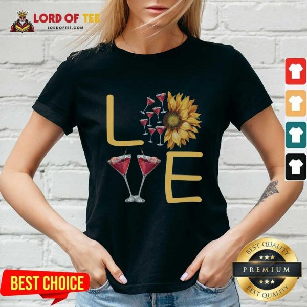 Love Sunflower Wine V-neck - Desisn By Lordoftee.com