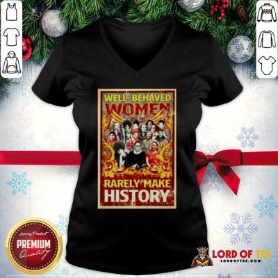 Ruth Bader Ginsburg Well-behaved Women Rarely Make History V-neck - Design By Lordoftee.com