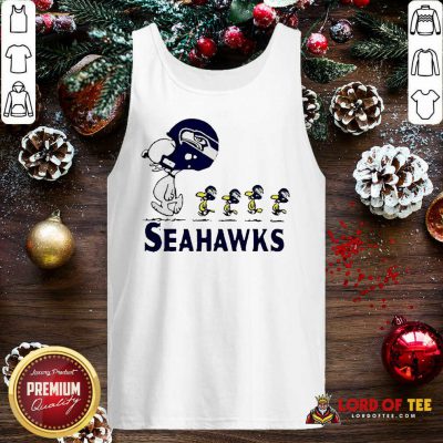 Snoopy And Woodstock Player Of Seattle Seahawks Tank Top - Design By Lordoftee.com