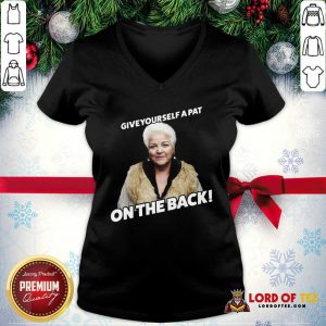 Eastenders Pat Butcher Give Yourself A Pat On The Back V-neck-Design By Lordoftee.com