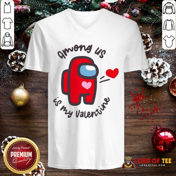Imposter Among Us Is My Valentine V-neck - Desisn By Lordoftee.com
