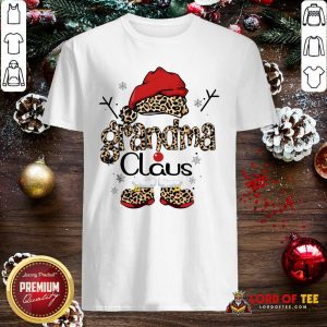 Leopard Grandma Claus Ugly Christmas Shirt-Design By Lordoftee.com