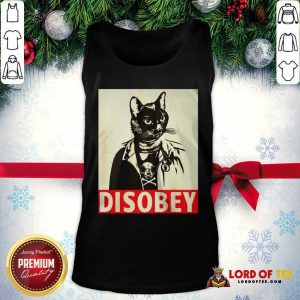Radical Cat Disobey Tank Top-Design By Lordoftee.com