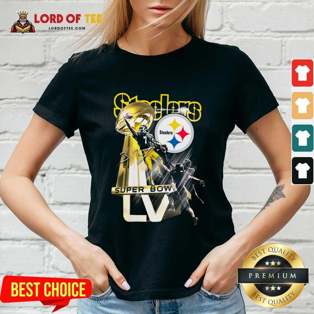 Pittsburgh Steelers Super Bowl Liv Signature V-neck - Desisn By Lordoftee.com