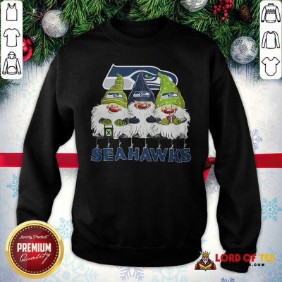 Seattle Seahawks Gnomies Christmas Sweatshirt-Design By Lordoftee.com 