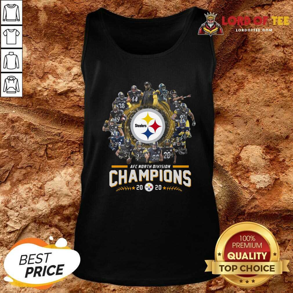 Pittsburgh Steelers Team Football 2020 Afc North Division Signatures Tank Top - Desisn By Lordoftee.com