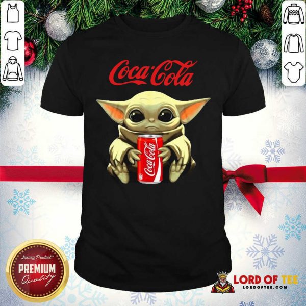 Star Wars Baby Yoda Hugs Coca Cola Soft Drink Shirt-Design By Lordoftee.com