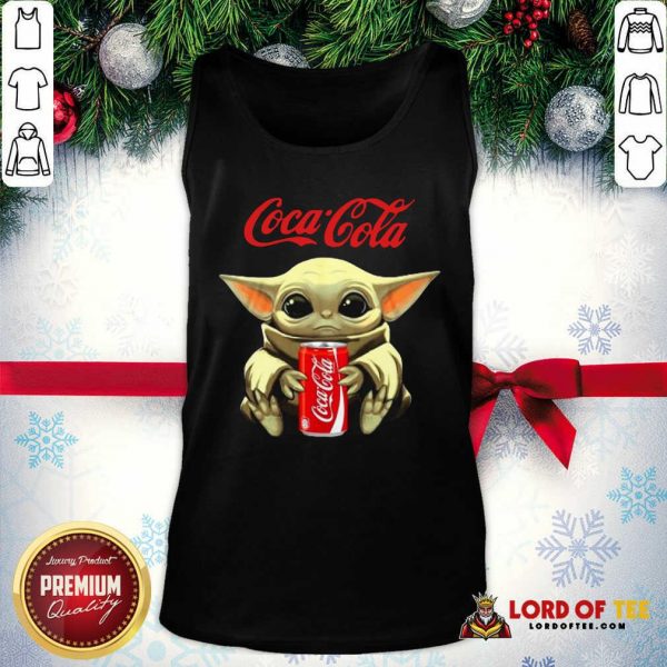 Star Wars Baby Yoda Hugs Coca Cola Soft Drink Tank Top-Design By Lordoftee.com