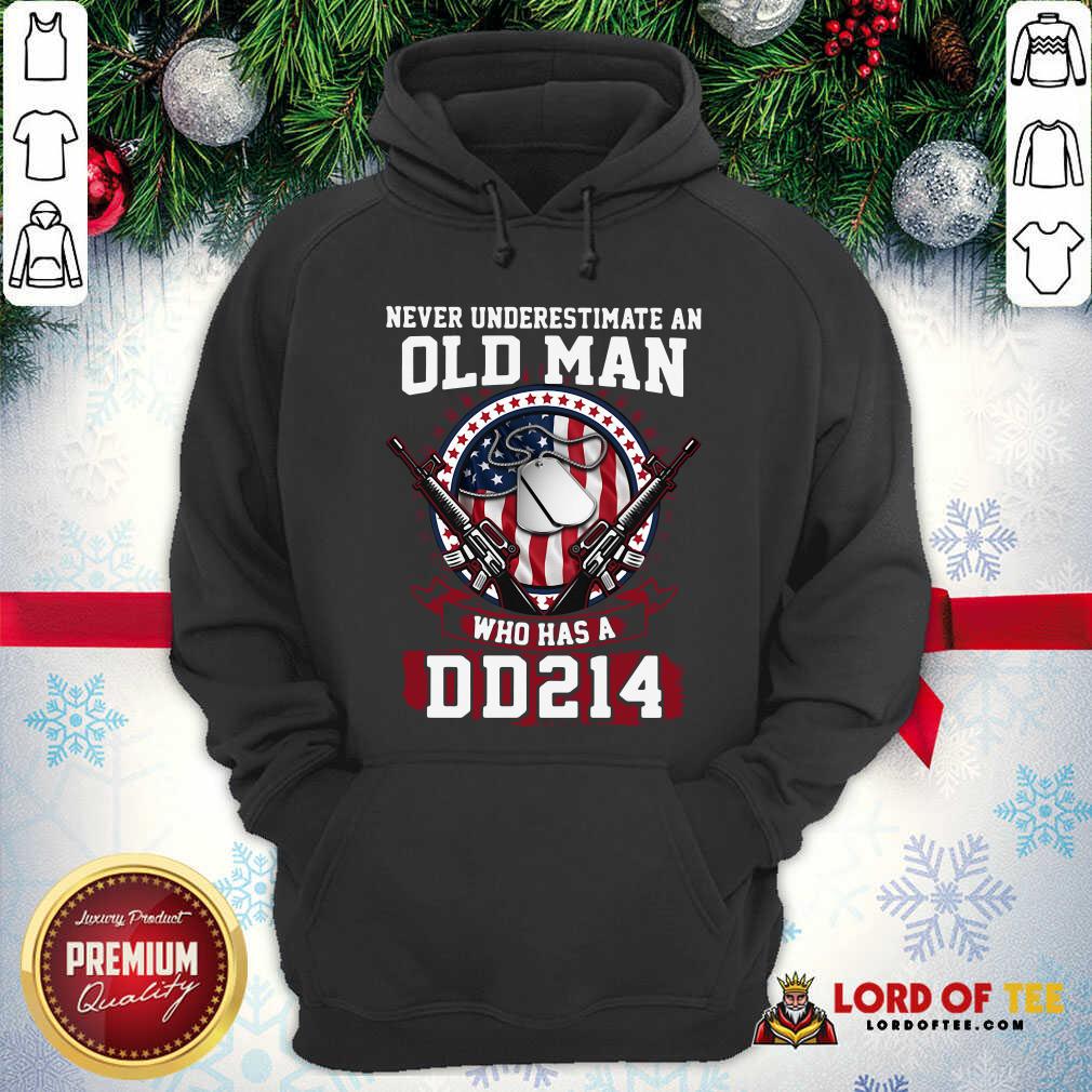 Original Never Underestimate Old Man Who Has A DD214  Hoodie-Design By Lordoftee.com 