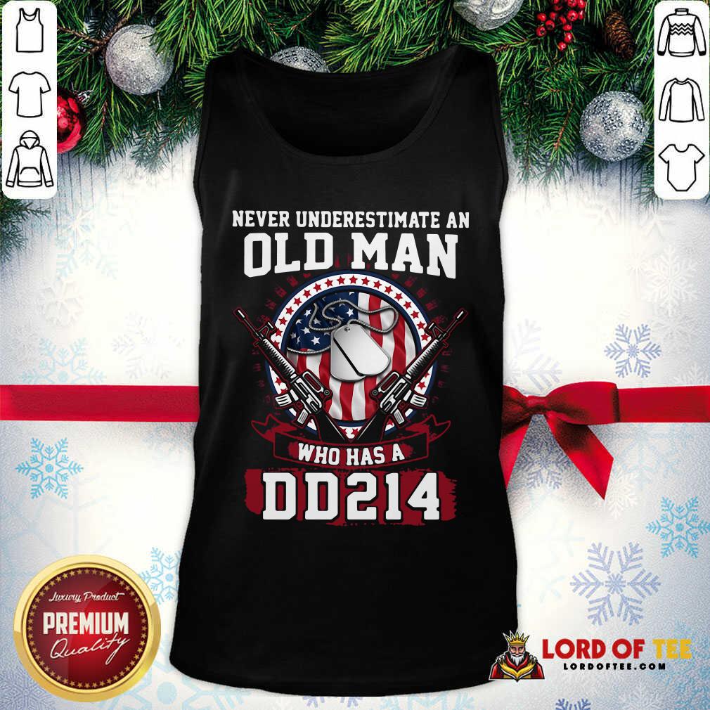 Original Never Underestimate Old Man Who Has A DD214  Tank Top-Design By Lordoftee.com 