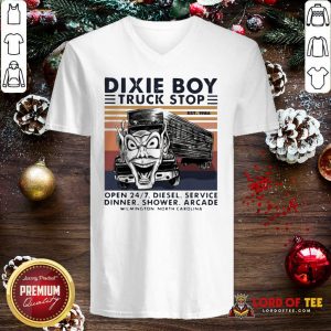 Vintage Dixie Boy Truck Stop Open 247 Diesel Service Dinner Shower Arcade Wilmington North Carolina Tank Top - Design By Lordoftee.com