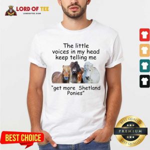 The Little Voices In My Head Keep Telling Me Get More Shetland Ponies Horses Shirt - Desisn By Lordoftee.com