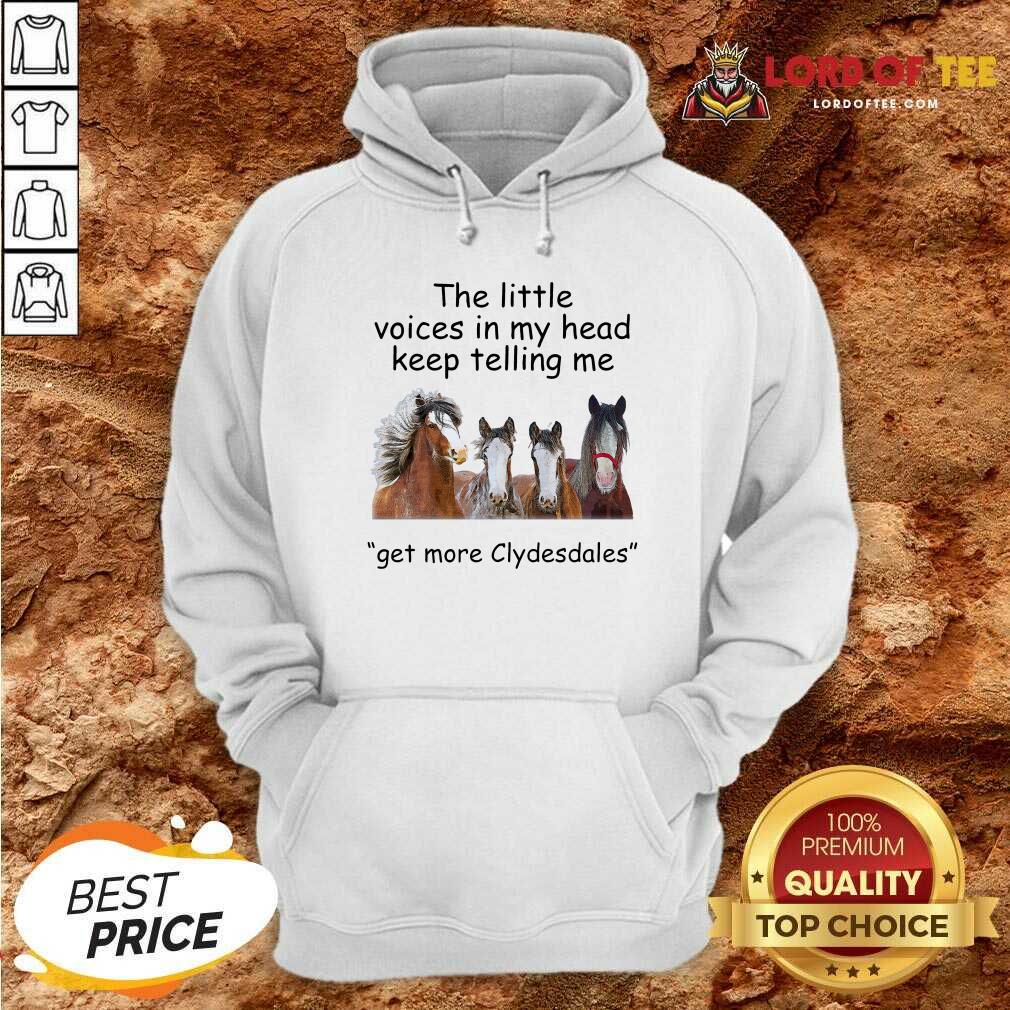 The Little Voices In My Head Keep Telling Me Get More Clydesdales Horses Hoodie - Desisn By Lordoftee.com 