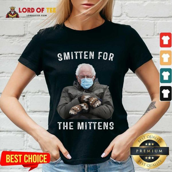 Bernie Sanders Smitten For The Mittens V-neck