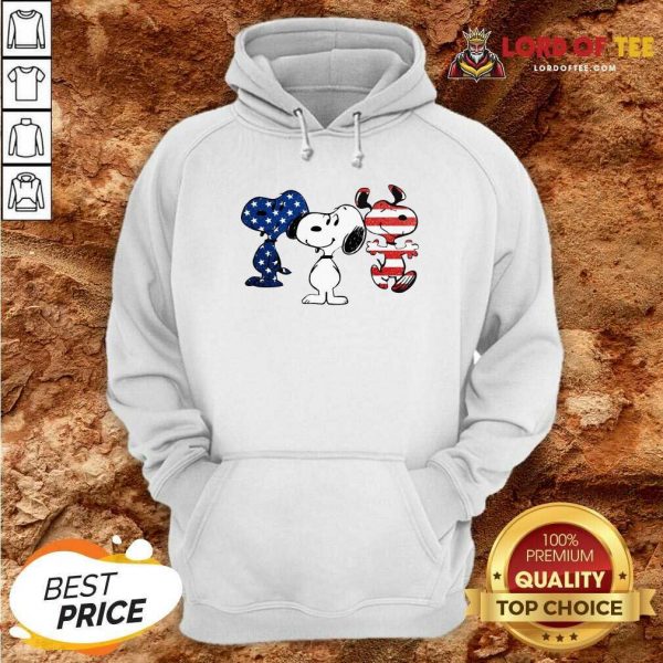 Snoopy American Flag Version Hoodie - Desisn By Lordoftee.com