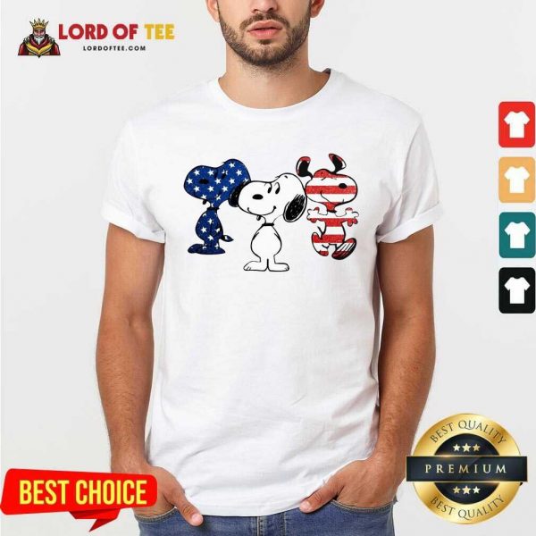 Snoopy American Flag Version Shirt - Desisn By Lordoftee.com