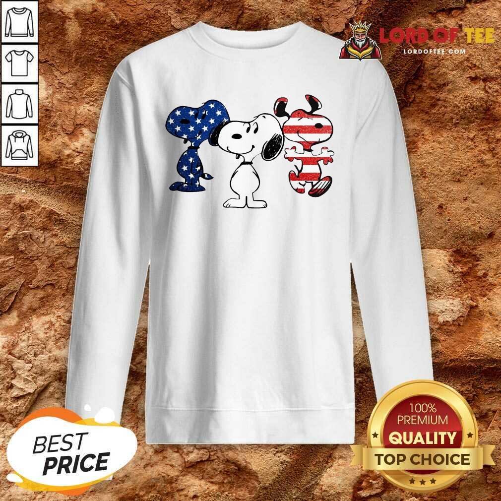 Snoopy American Flag Version Sweatshirt - Desisn By Lordoftee.com