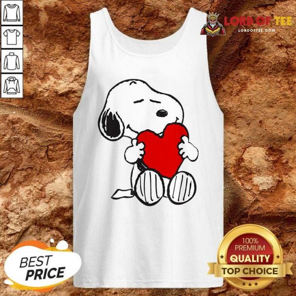 Snoopy Hug Heart Valentines Day Tank Top - Desisn By Lordoftee.com