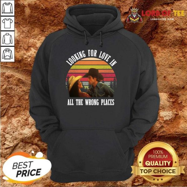 Urban Cowboy Looking For Love In All The Wrong Places Vintage Hoodie