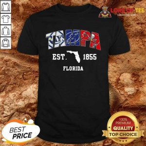 Tampa Tampa Bay Rays Tampa Bay Lightning Tampa Bay Buccaneers Est 1855 Florida Shirt