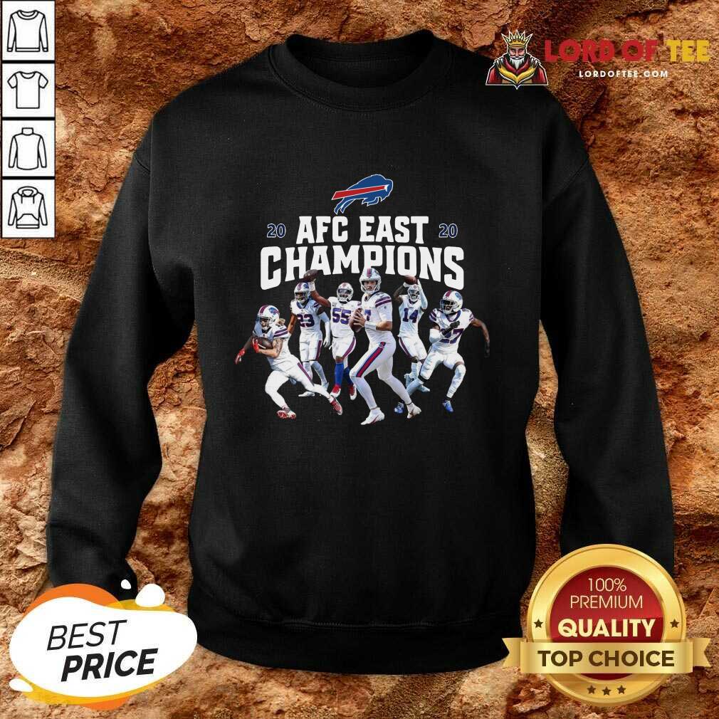 Hot Buffalo Bills Players 2020 AFC East Champions Sweatshirt