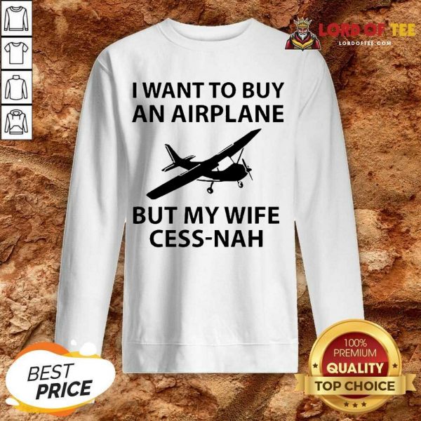 I Want To Buy An Airplane But My Wife Cess Nah Sweatshirt