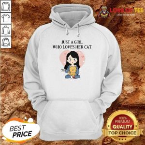 Chibi Girl Just A Girl Who Loves Her Cat Hoodie - Desisn By Lordoftee.com