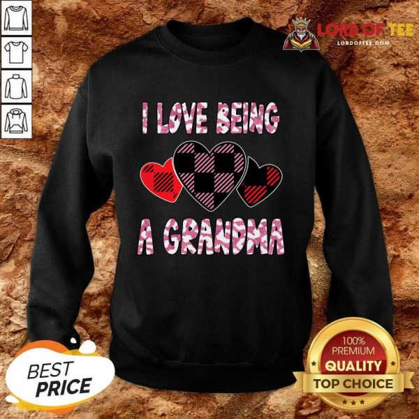 I Love Being Grandma Heart Valentines Day 2021 Sweatshirt