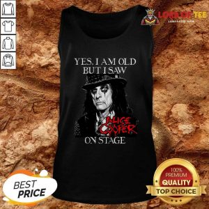 Yes I Am Old But I Saw Alice Cooper On Stage Signature Tank Top - Desisn By Lordoftee.com