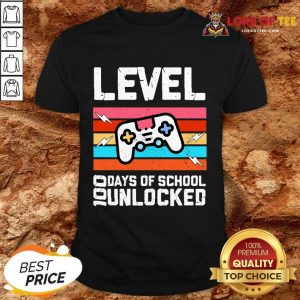 Level 100 Days Of School Unlocked Gamer Video Games Boys Classic T-Shirt