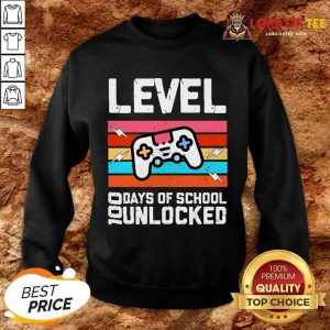 Level 100 Days Of School Unlocked Gamer Video Games Boys Classic Sweatshirt