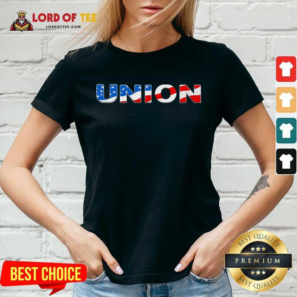 Union American Flag V-neck