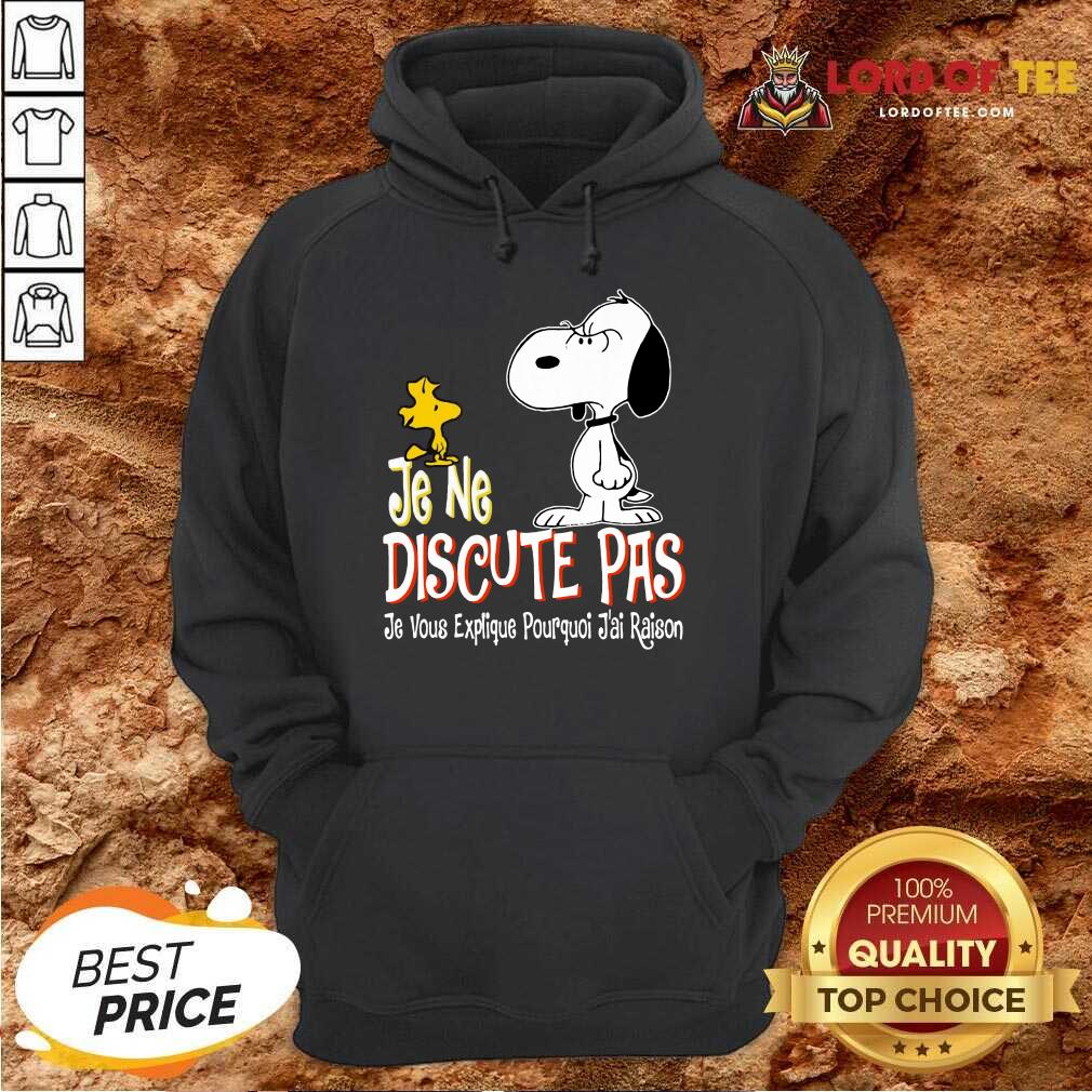 Good Snoopy And Woodstock Je Ne 145 Discute Hoodie