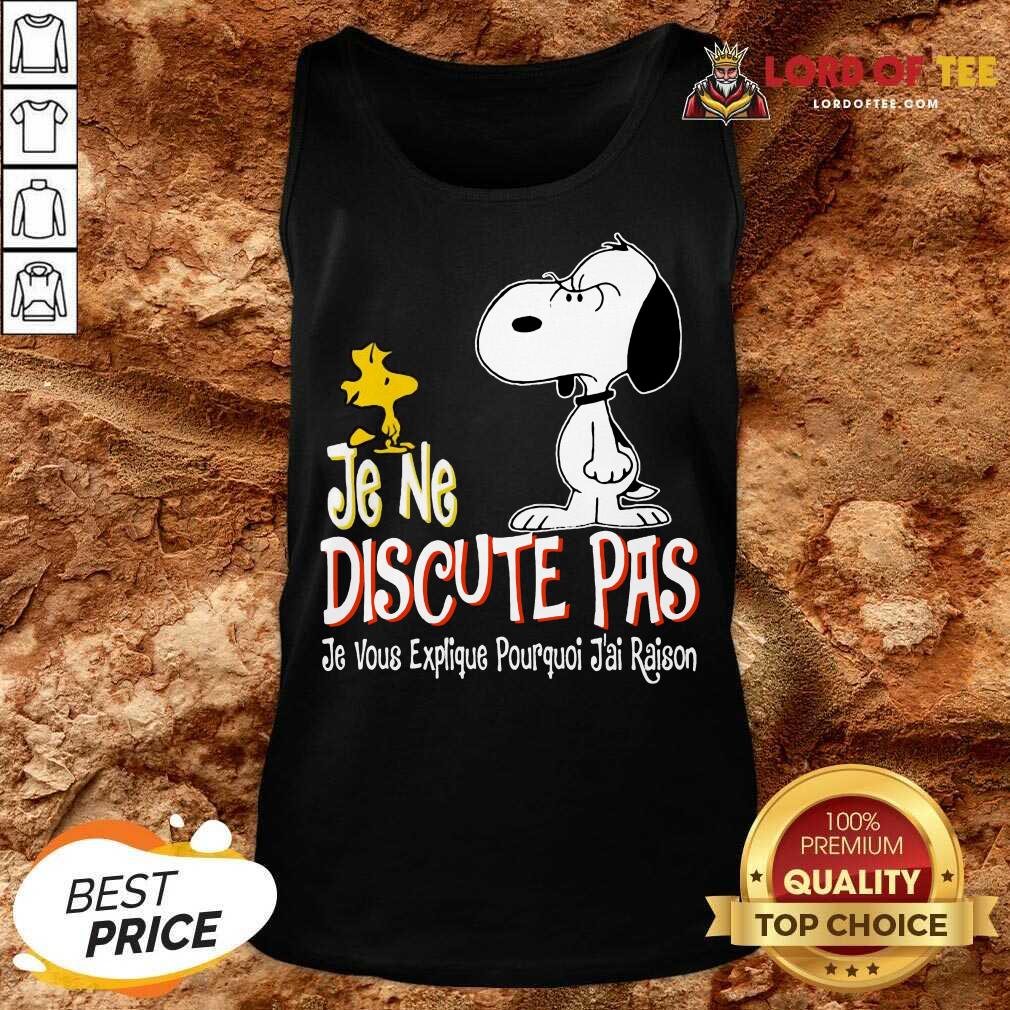 Good Snoopy And Woodstock Je Ne 145 Discute Tank Top