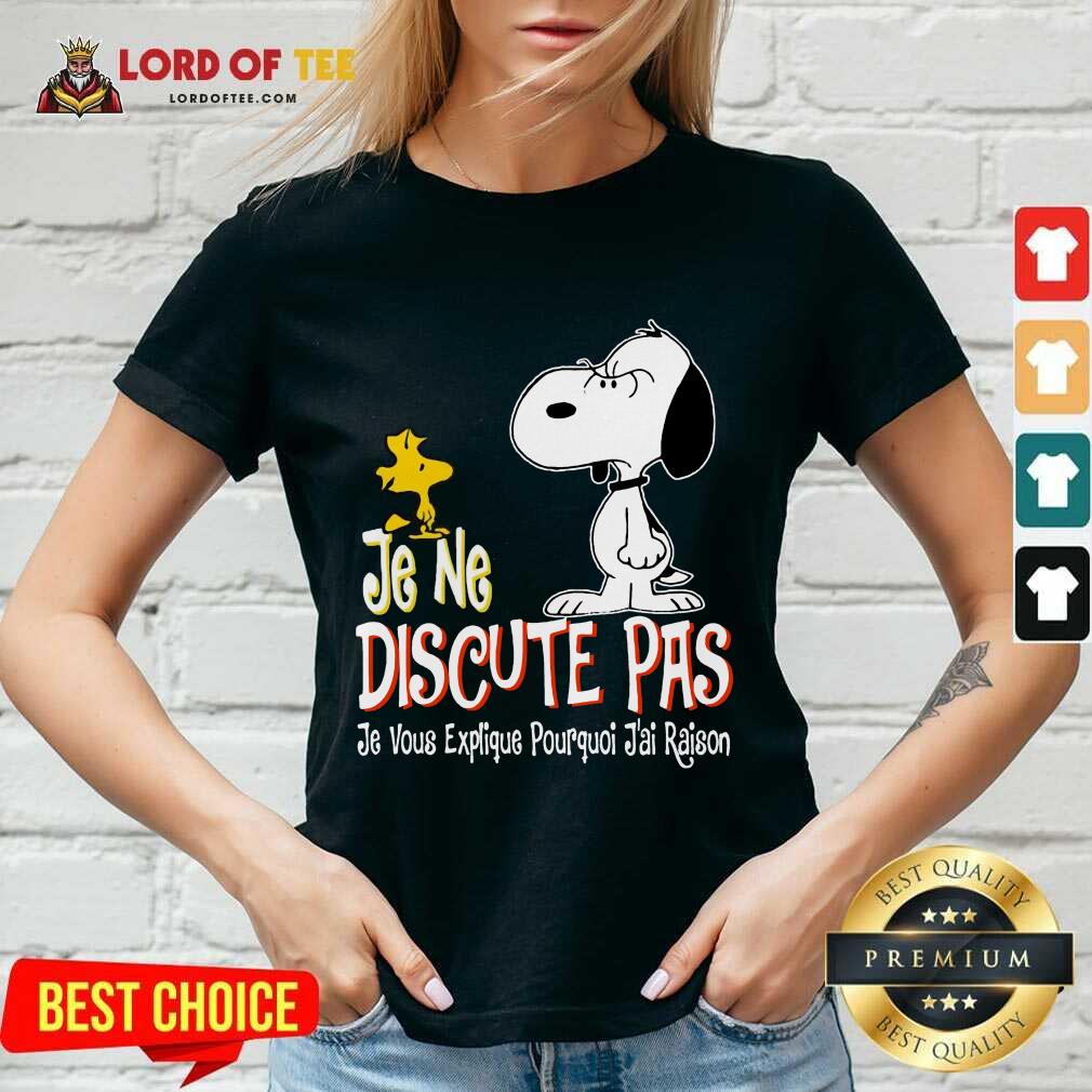 Good Snoopy And Woodstoc Je Ne 145 Discute V-Neck