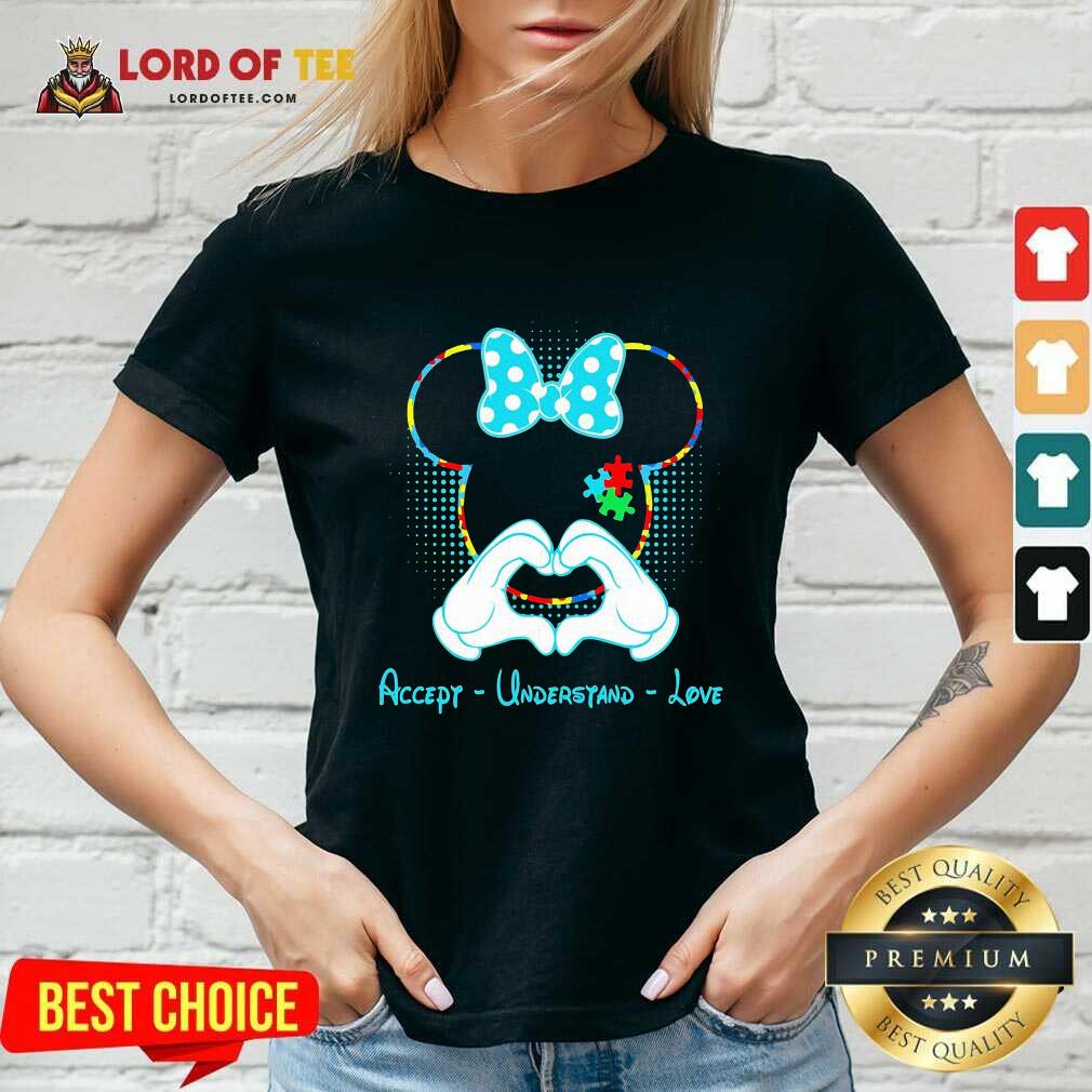 Minnie Mouse Accept Understand Love V-neck
