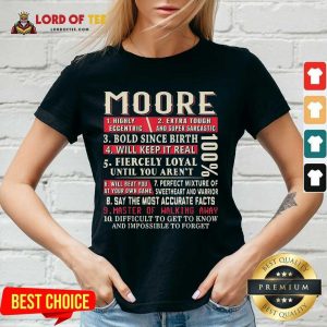 Nice Moore Shirt Moore Surname V-Neck