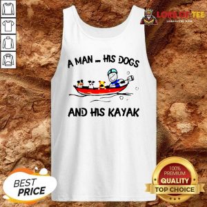 A Man His Dogs And His Kayak Tank Top
